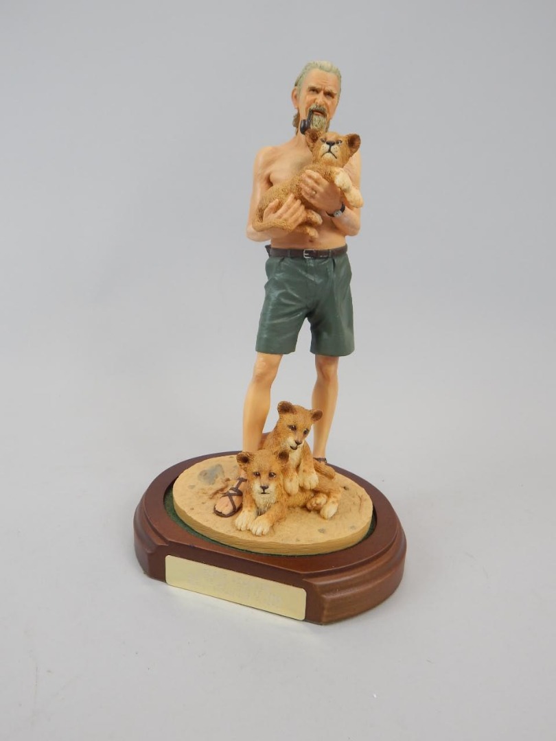 Appraisal: A limited edition hand painted figure of George Adamson and