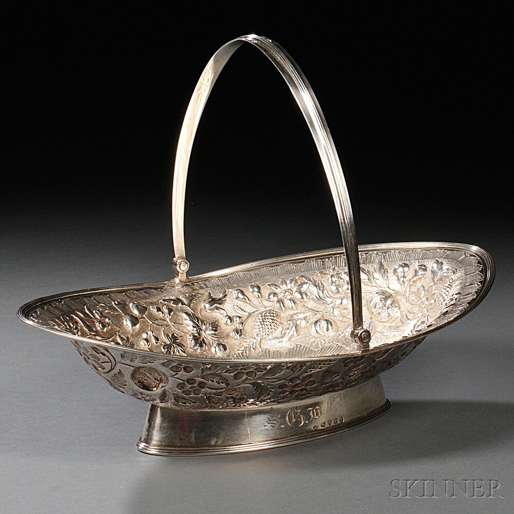 Appraisal: George III Sterling Silver Fruit Basket London - William Allen