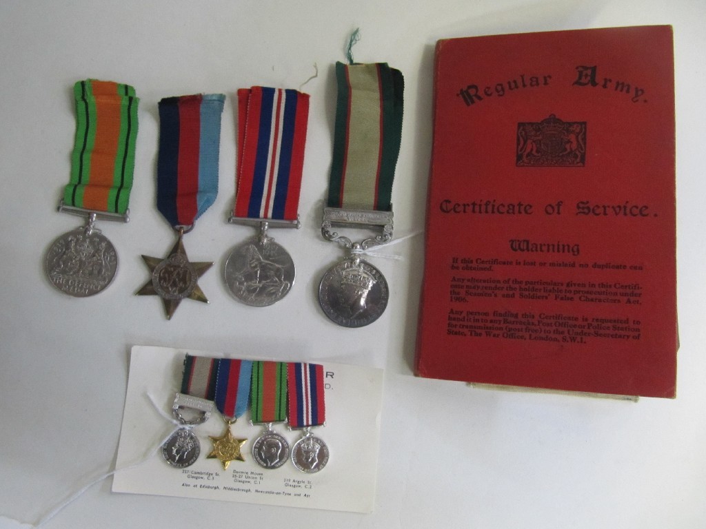 Appraisal: Lot comprising India General service medal group with N W