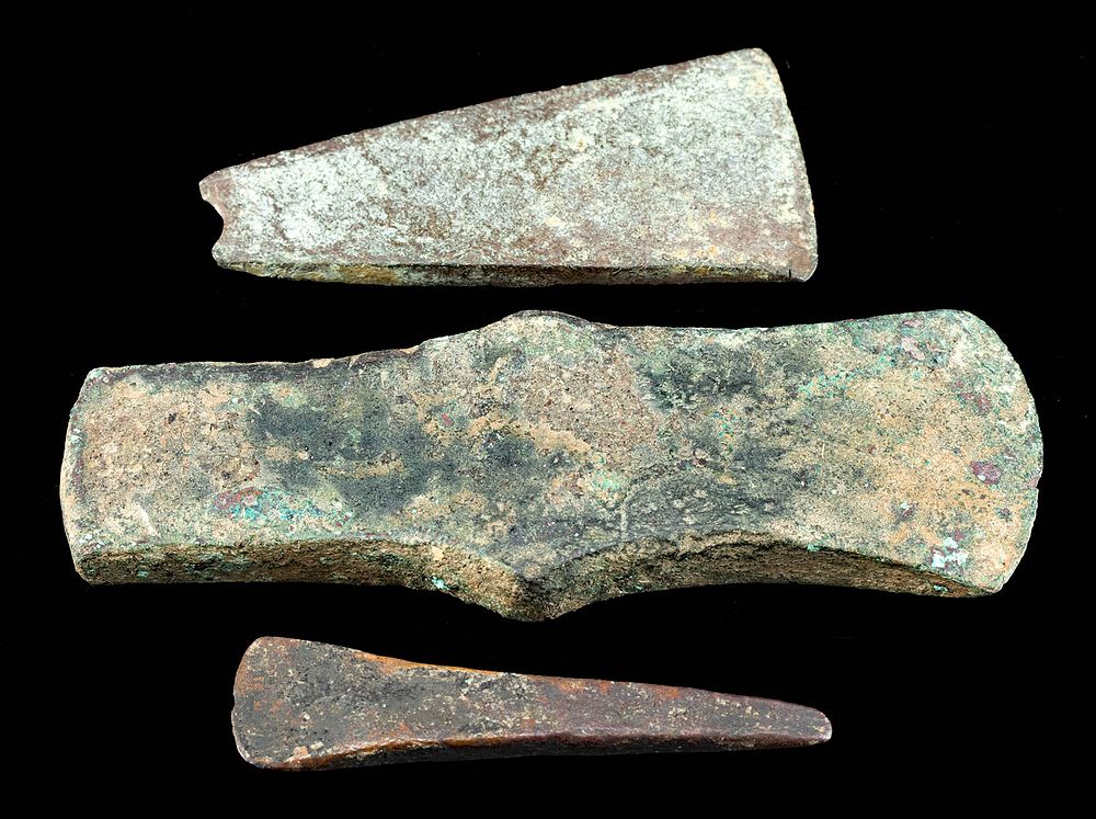 Appraisal: Canaanite Bronze Tools - Chisel Axe Heads Ancient Near East