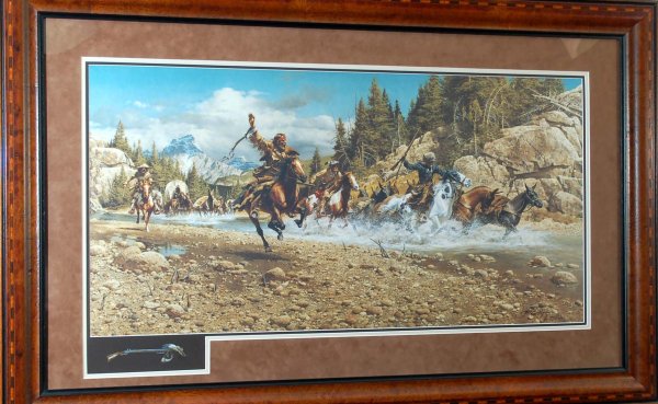 Appraisal: Frank McCarthy American - Limited Edition print with painted artifact