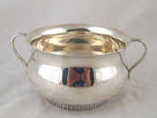 Appraisal: A two handled silver bowl cm across wt g Sheffield