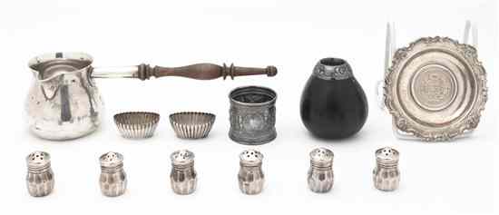 Appraisal: A Collection of Sterling Silver Articles comprising three pairs of