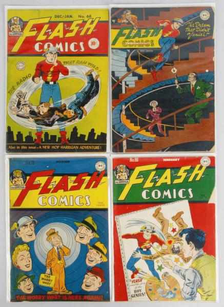 Appraisal: Lot of s Flash Comics Comic Books This lot includes