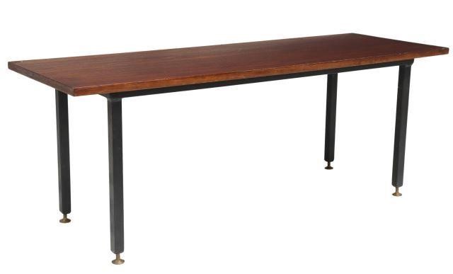 Appraisal: Italian mid-century modern mahogany coffee table c s rectangular top