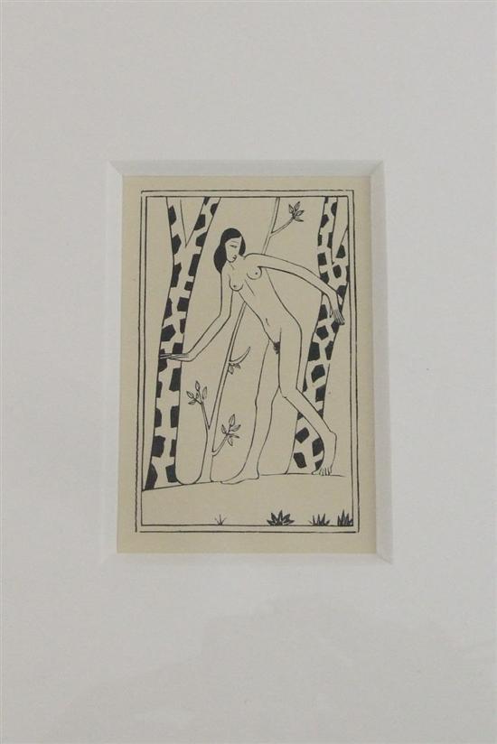 Appraisal: A Eric Gill 'New England Woods' original wood engraving from