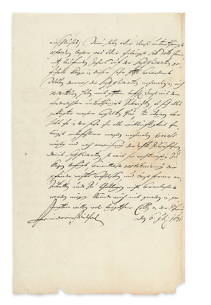 Appraisal: FRIEDRICH WILHELM KURF RST VON BRANDENBURG Letter Signed to the