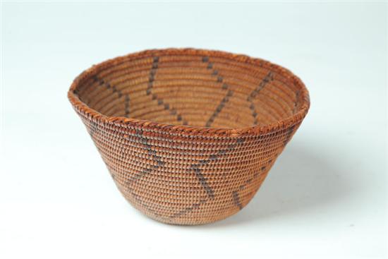 Appraisal: AMERICAN INDIAN BASKET Twentieth century Tightly woven Pima basket with