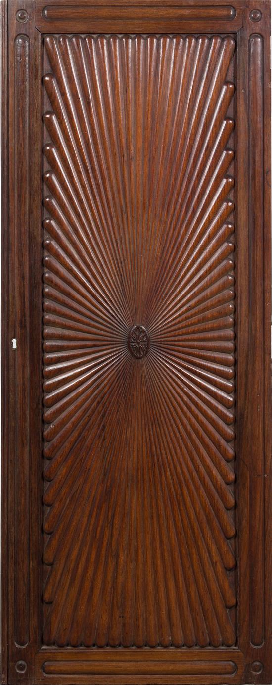 Appraisal: Sale Lot A Carved Mahogany Door th century the paneled