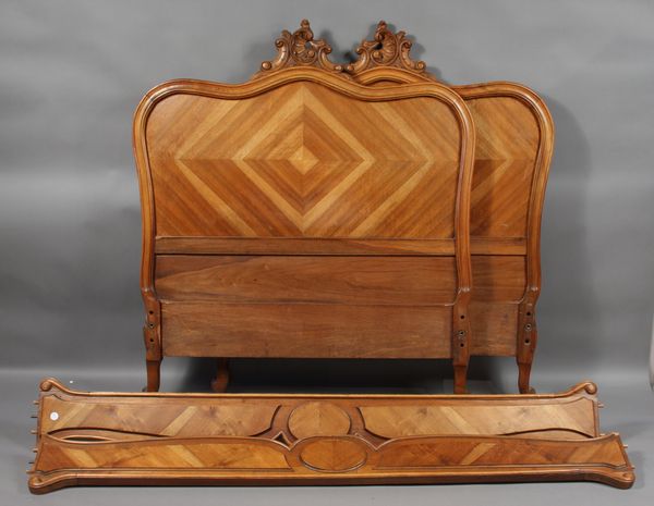 Appraisal: Late th Century French walnut and fruitwood single bed h