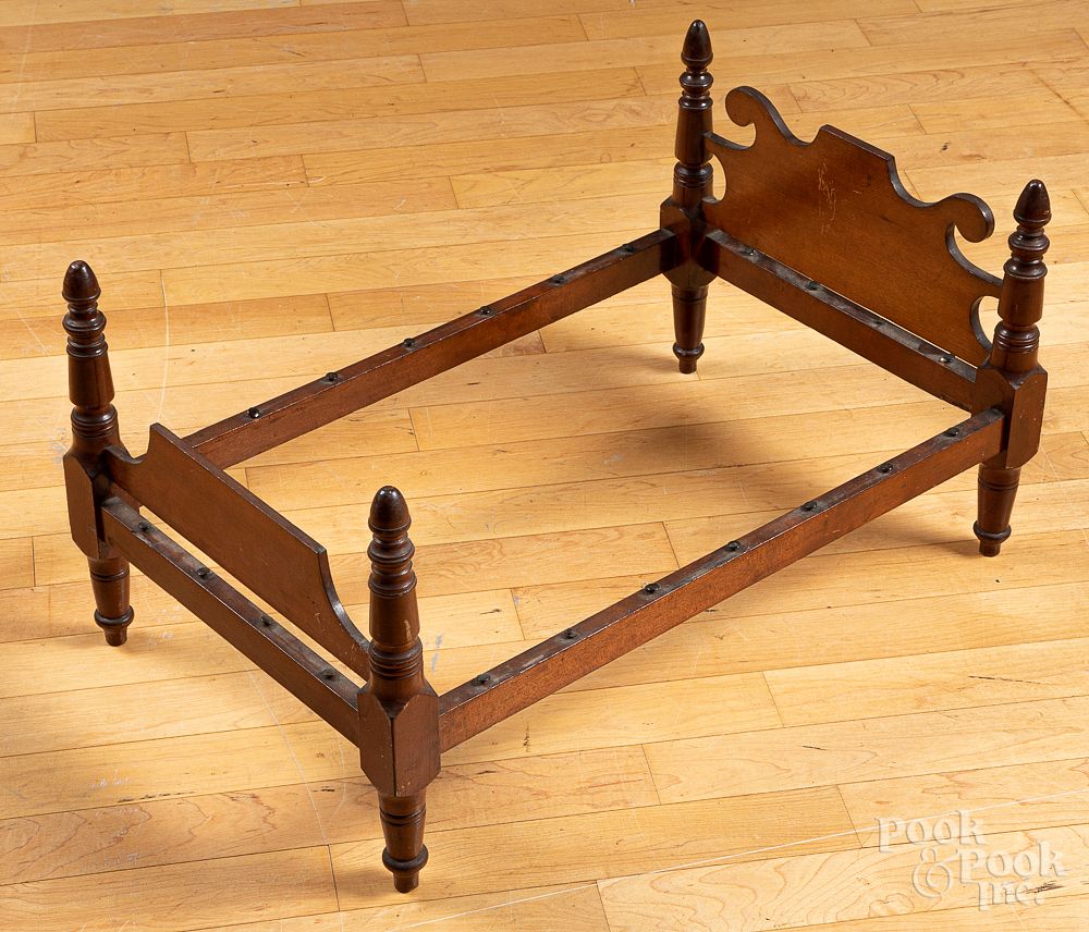 Appraisal: Cherry doll bed late th c Cherry doll bed late