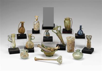 Appraisal: Collection of early Roman glass vessels st - rd centuries