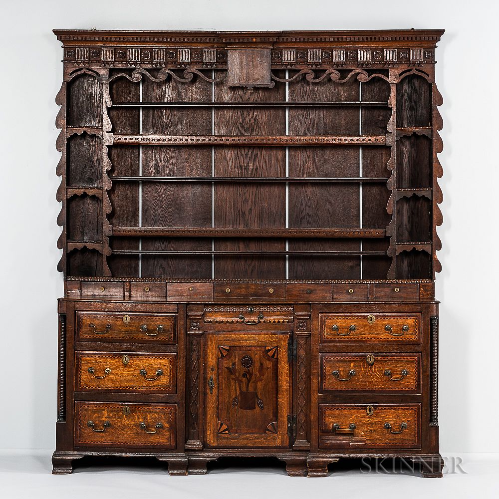 Appraisal: George III Oak Welsh Dresser George III Oak Welsh Dresser