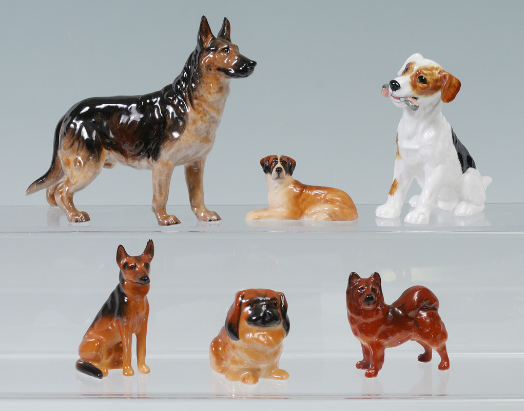 Appraisal: LOT OF ROYAL DOULTON DOGS TO INCLUDE German Shepherd HN