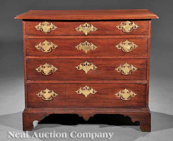 Appraisal: An Early American Mahogany Chest of Drawers c the back