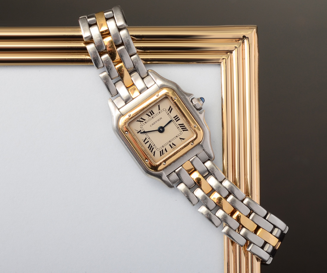 Appraisal: LADIES CARTIER PANTHERE WRISTWATCH A Cartier classic stainless steele and