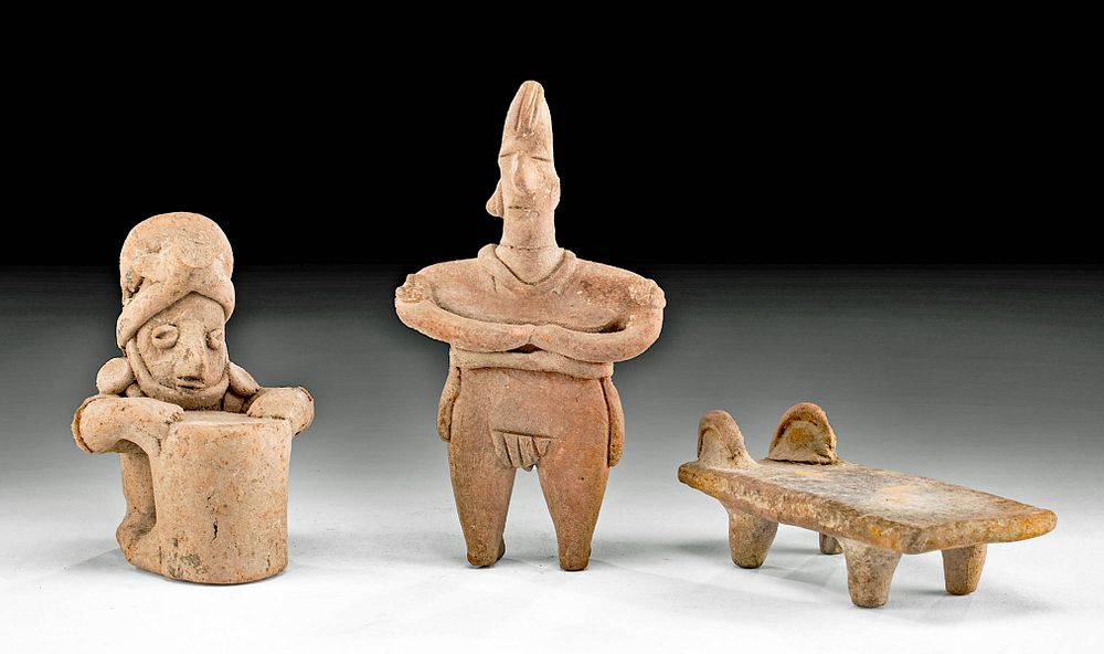 Appraisal: Lot of Colima and Jalisco Pottery Figures Pre-Columbian West Mexico