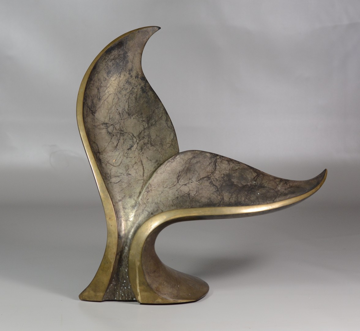 Appraisal: Richard Stiers American th c bronze whale tail h x