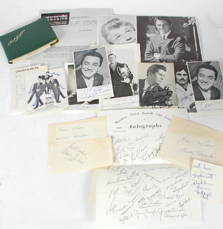 Appraisal: SMALL COLLECTION OF LOOSE AUTOGRAPHS FILM STARS AND OTHER CELEBRITIES