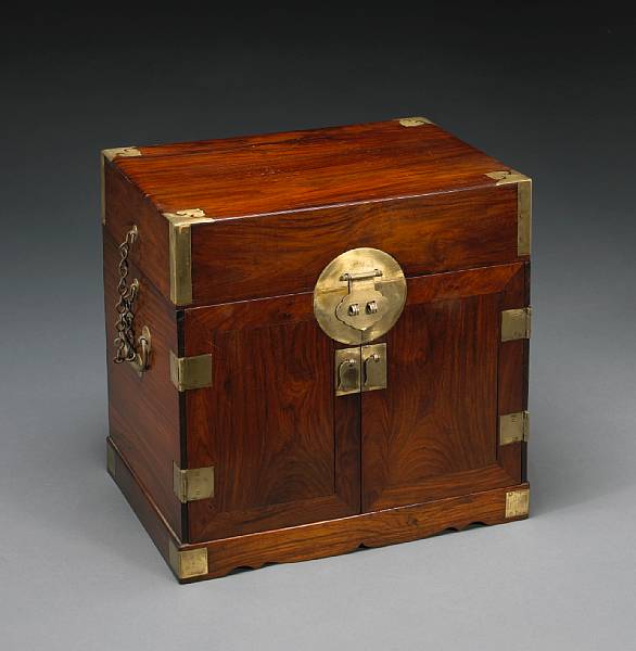 Appraisal: A mixed wood seal box with brass mounts Republic Period