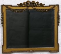 Appraisal: Ornate Framed Mirror circa mid- th Century Vintage bronze leafed