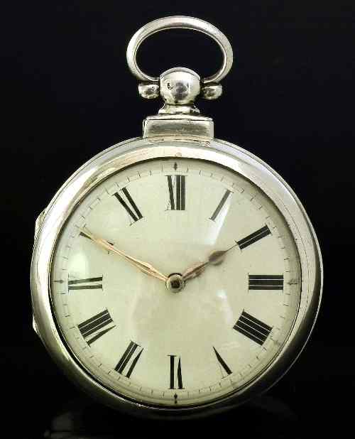 Appraisal: A late Victorian silver pair cased verge pocket watch by