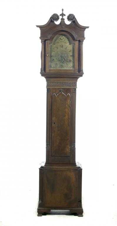 Appraisal: A MAHOGANY DWARF LONGCASE TIMEPIECE the brass breakarch dial engraved