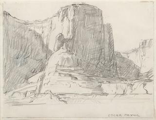 Appraisal: Edgar Alwin Payne ''Canyon de Chelly'' signed lower right Edgar