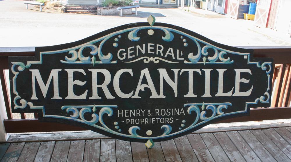 Appraisal: GENERAL MERCHANDISE' STORE SIGN hand painted plywood x inches