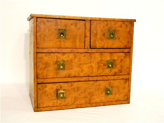 Appraisal: Figured maple small chest two short over two long drawers