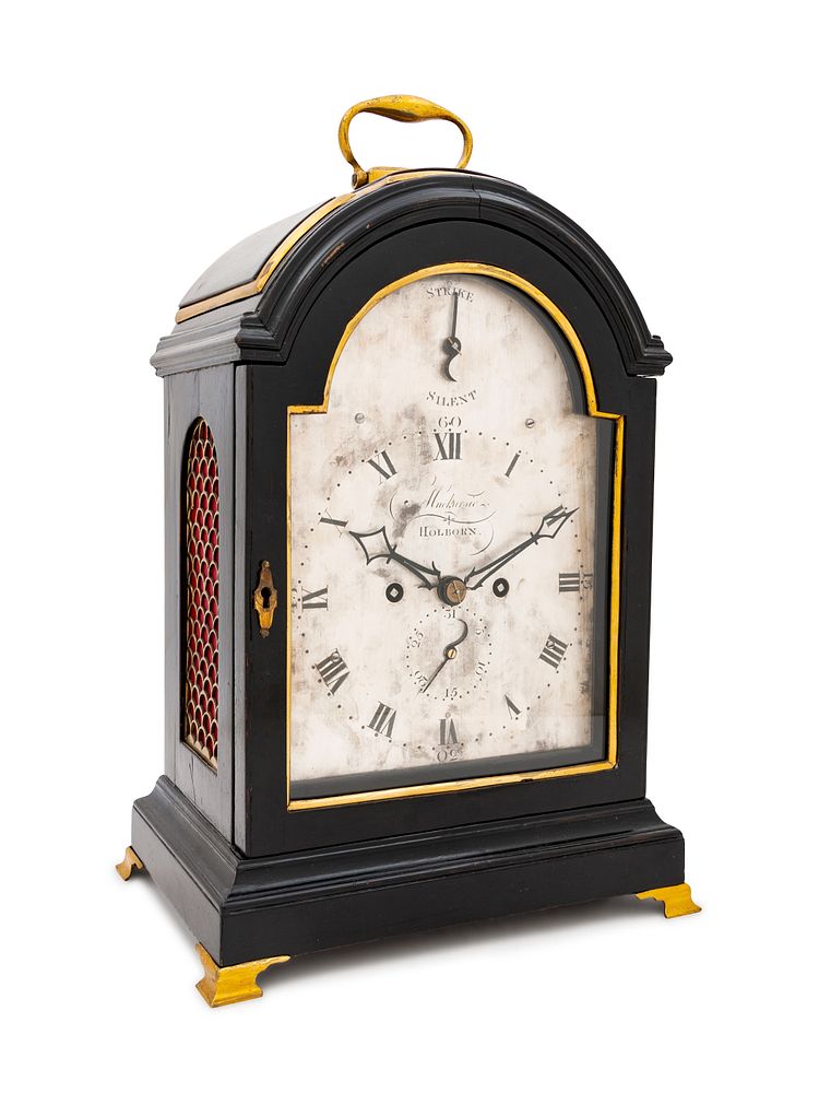 Appraisal: A George III Brass Mounted Ebonized Bracket Clock A George