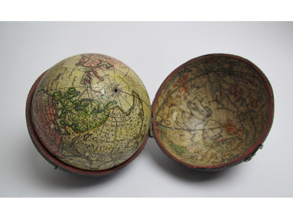 Appraisal: JOHN SENEX - An th Century pocket terrestrial globe made