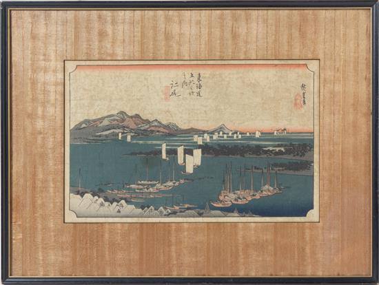 Appraisal: Sale Lot Utagawa Hiroshige - depicting boats on a river