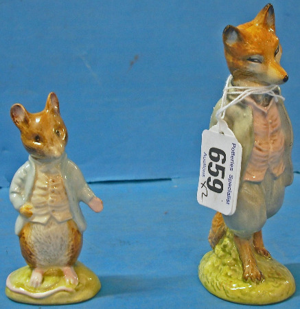 Appraisal: Beswick Beatrix Potter figures Foxy Whiskered Gentleman And Mickey Town