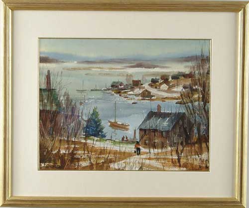 Appraisal: DON STONE American - MORNING MAINE COAST Fine watercolor of