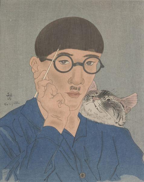 Appraisal: Tsuguharu Foujita Japanese - Woodblock signed in the block self