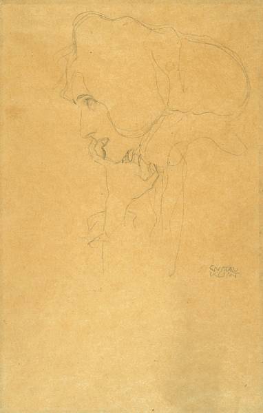 Appraisal: n a Gustav Klimt Austrian - Half Length Portrait of