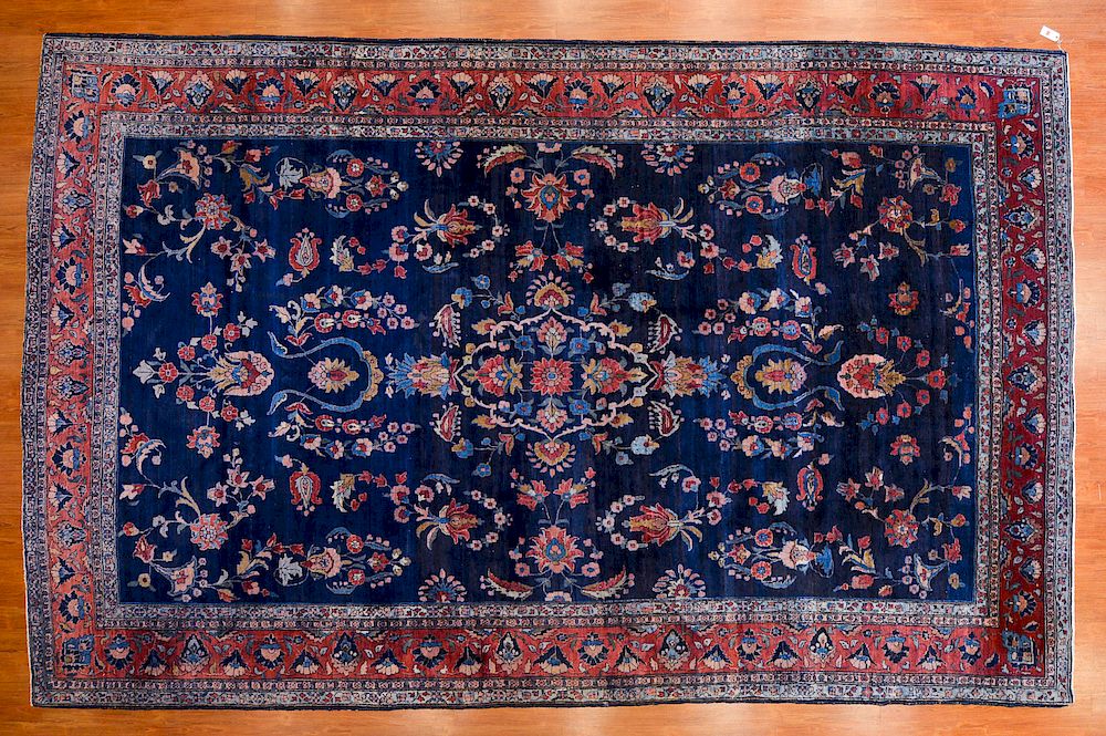 Appraisal: Antique Sarouk Carpet Persia x first half- th century Condition