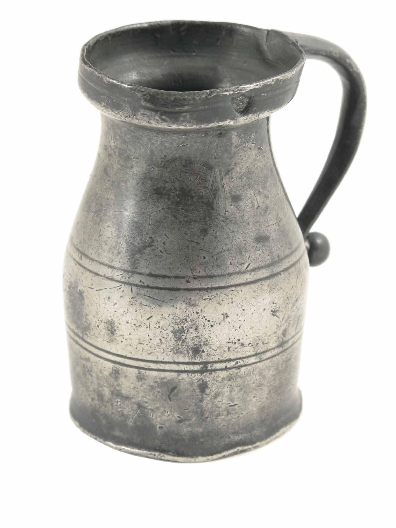 Appraisal: An early th century pewter Newcastle unlidded baluster measure