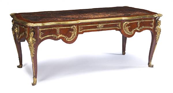 Appraisal: A fine Louis XV style gilt bronze mounted kingwood bureau