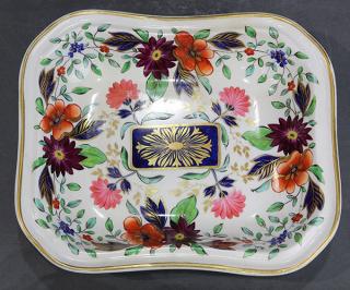 Appraisal: English Derby hand painted porcelain dish executed in the Asian