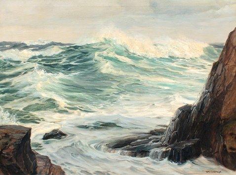 Appraisal: VICKERY Charles Bridgeman American - ''Labrador Squall'' Coastal Seascape Oil