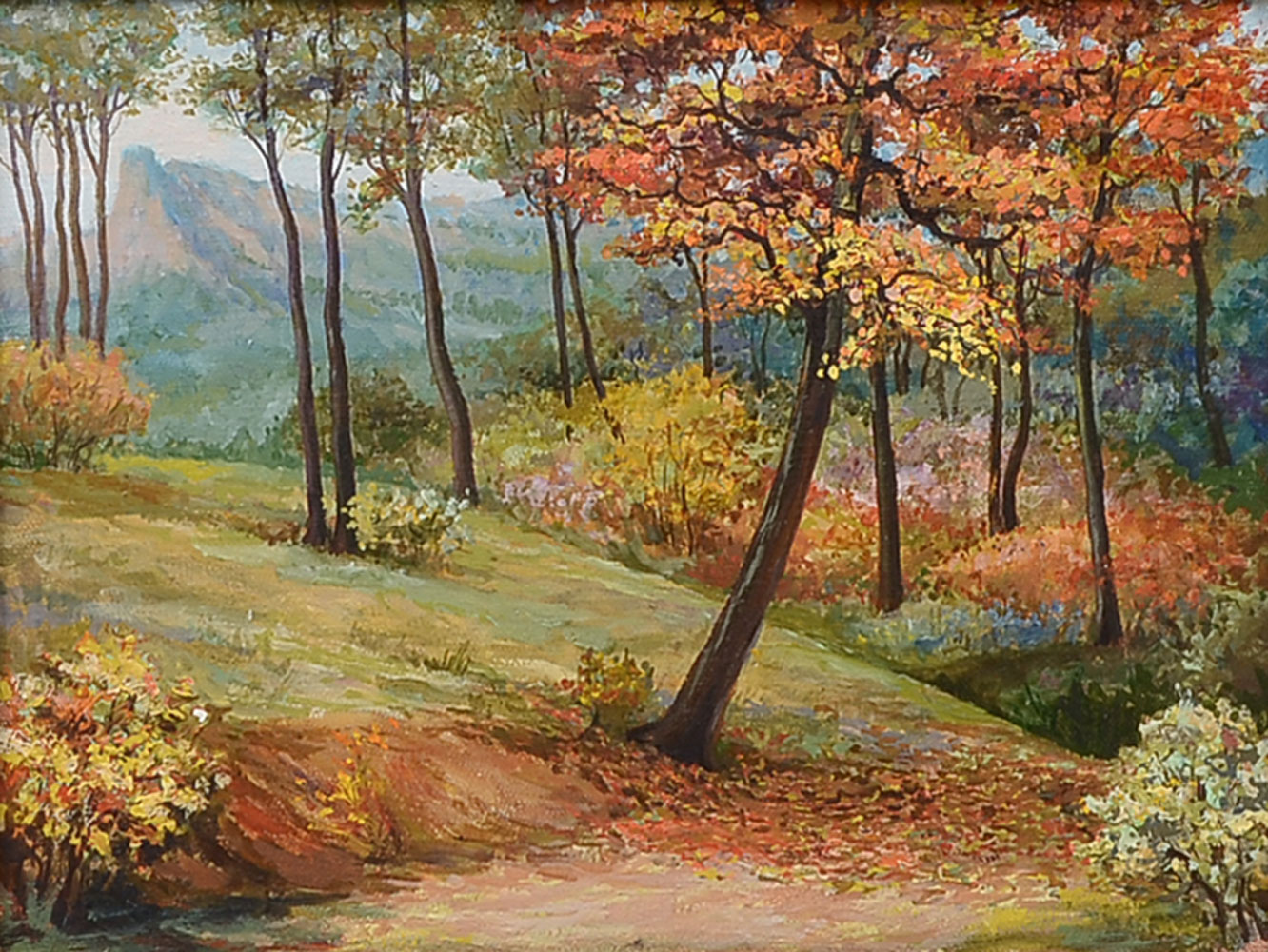 Appraisal: RUSSIAN LANDSCAPE PAINTING OIL CANVAS '' x '' Cyrillic inscription