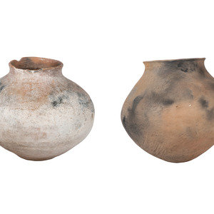 Appraisal: Southwestern Utilitarian Pottery Vessels Pair th century lot of sizes