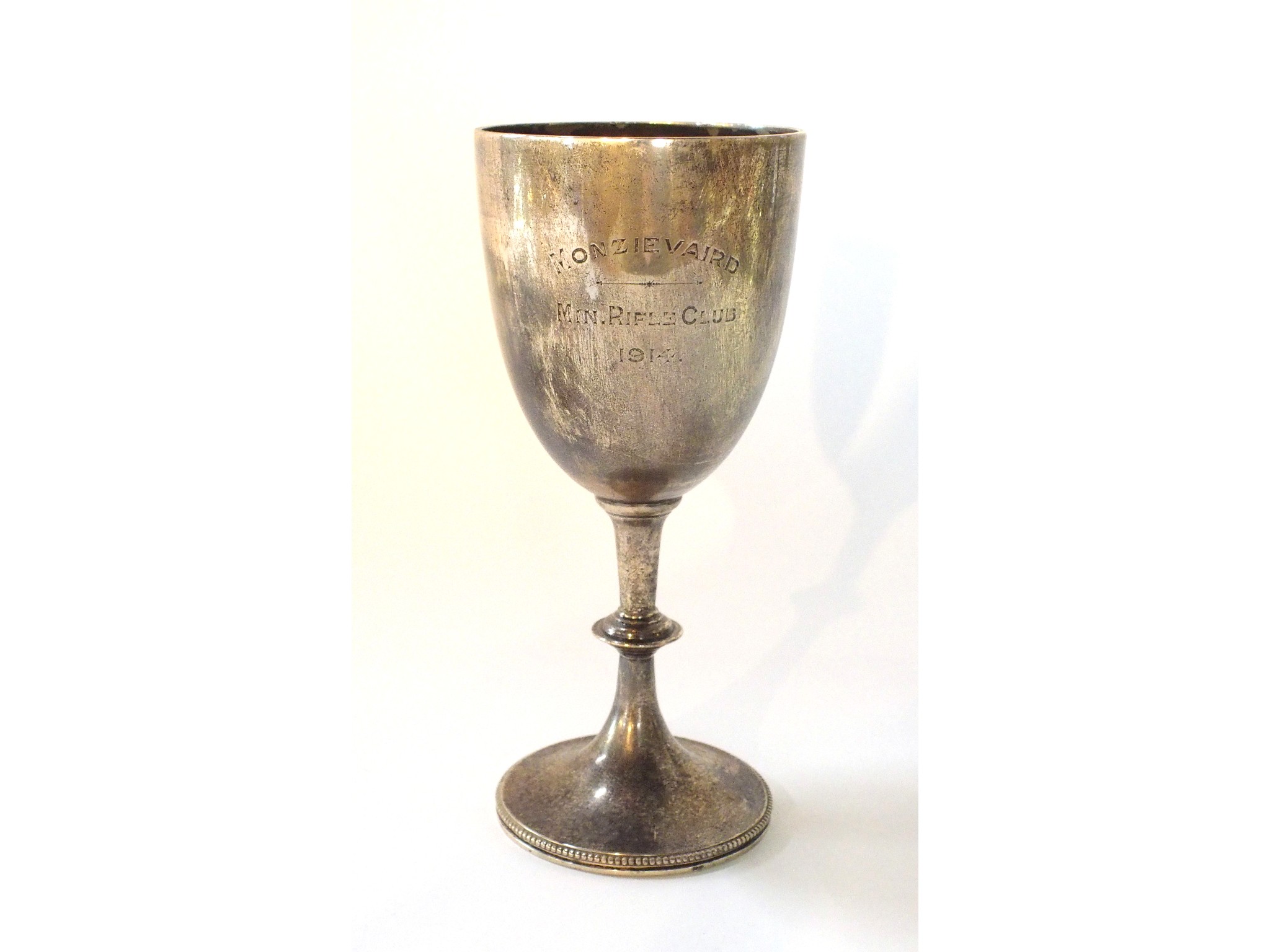 Appraisal: A silver trophy goblet London oz