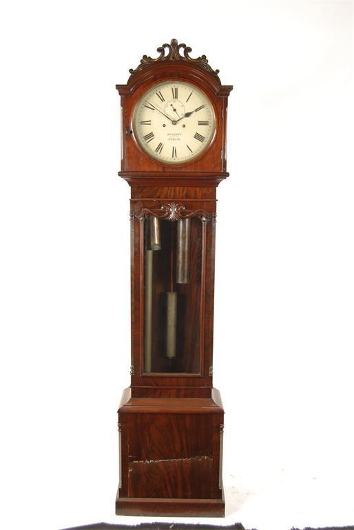 Appraisal: An Irish mahogany longcase clock