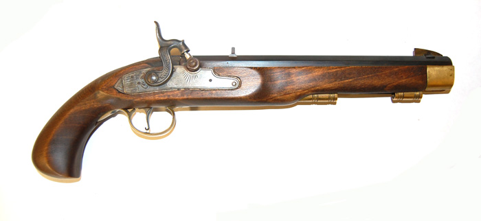 Appraisal: CONNECTICUT VALLEY ARMS PERCUSSION KENTUCKY PISTOL caliber octagonal barrel hardwood