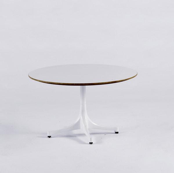 Appraisal: GEORGE NELSON HERMAN MILLER Swag-leg occasional table with white laminate