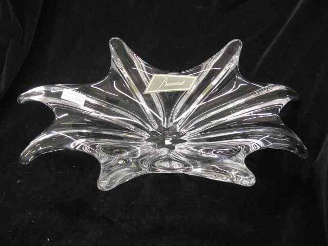 Appraisal: Baccarat Crystal Bowl free form lily style '' x ''