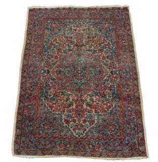 Appraisal: Small Hand Woven Persian Kerman Rug ' x ' Wool